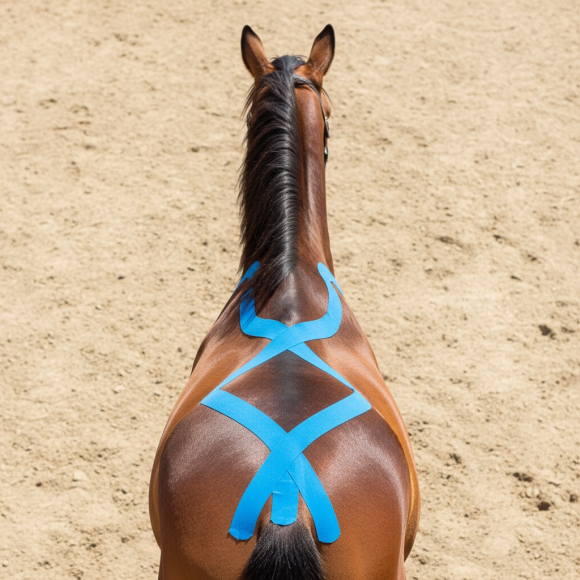 Preview: EquiTecs Kinesiology Tape 2-Way 7,5cmx5m Set (Hellblau,Lila,Schwarz)